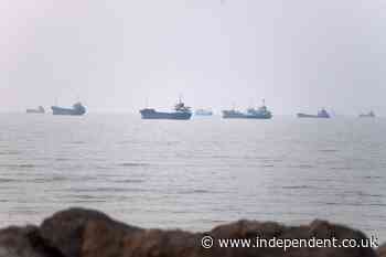 Tanker catches fire after being struck by projectile in Strait of Hormuz off coast of Oman