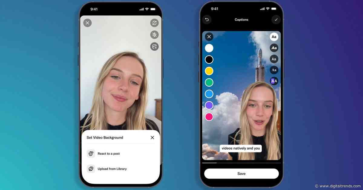 X wants to keep your video edits in-house, and it’s starting with captions and custom backgrounds