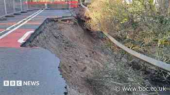 Work starts on closed landslip road 18 months on