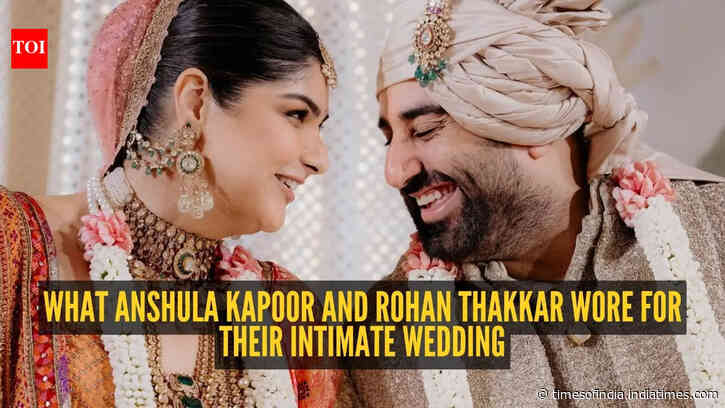A coral bride and a champagne groom: Decoding Anshula Kapoor and Rohan Thakkar's wedding looks