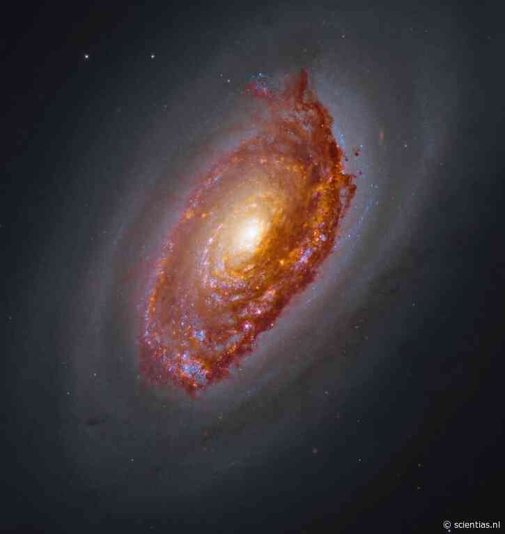 Hubble en Webb onthullen het ‘blauwe oog’ van een kosmische reus