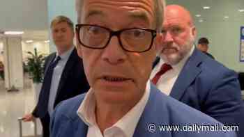 Furious Farage clashes with TV crew asking questions about major row over his finances - after Reform leader wins backing of ally Trump
