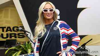 Paris Hilton joins Jeff Bezos and Lauren Sanchez to watch the USA get defeated by Belgium 4-1 at the World Cup