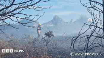 Fire crews tackle blaze at nature reserve