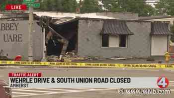 Man dies after vehicle crashes through Abbey Square