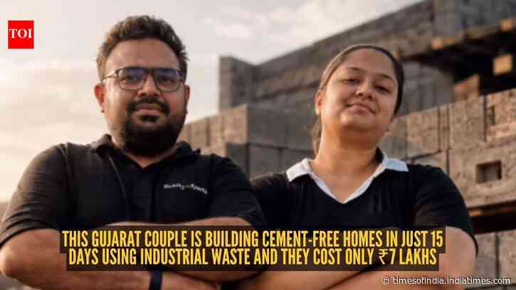 This Gujarat couple is building cement-free homes in just 15 days using industrial waste and they cost only ₹7 lakhs