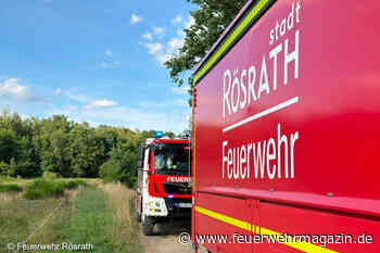 Feuerwehr Rösrath löscht Waldbrand aus sicherer Distanz