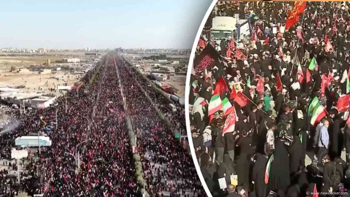 Beelden: Gigantische rouwstoet vult straten ter nagedachtenis aan Ali Khamenei