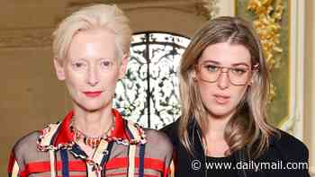 Tilda Swinton joins forces with nepo baby daughter Honor Swinton Byrne as they make a rare joint appearance at the Chanel Haute Couture Paris Fashion Week show