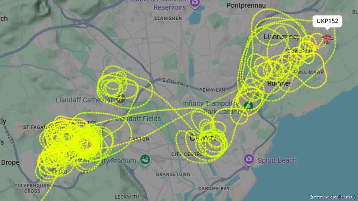 Why the police aeroplane was circling the Taff Trail and parts of Cardiff for hours