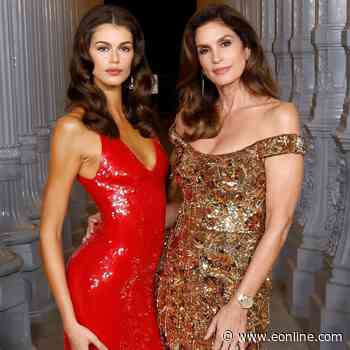 Cindy Crawford, Kaia Gerber Twin in Matching Mother-Daughter Moment