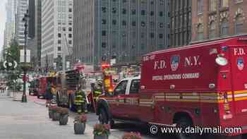 Huge Midtown Manhattan skyscraper evacuated over fears it is on verge of COLLAPSE after construction workers noticed cracks and buckling columns