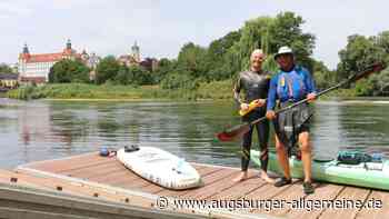 „Voll die coole Aktion“: Extremschwimmer pausiert in Neuburg