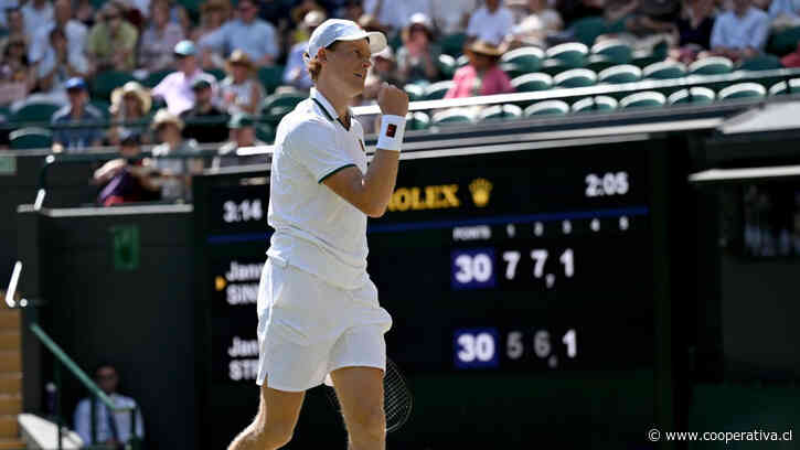 Sinner superó a Struff y volvió a semifinales de Wimbledon