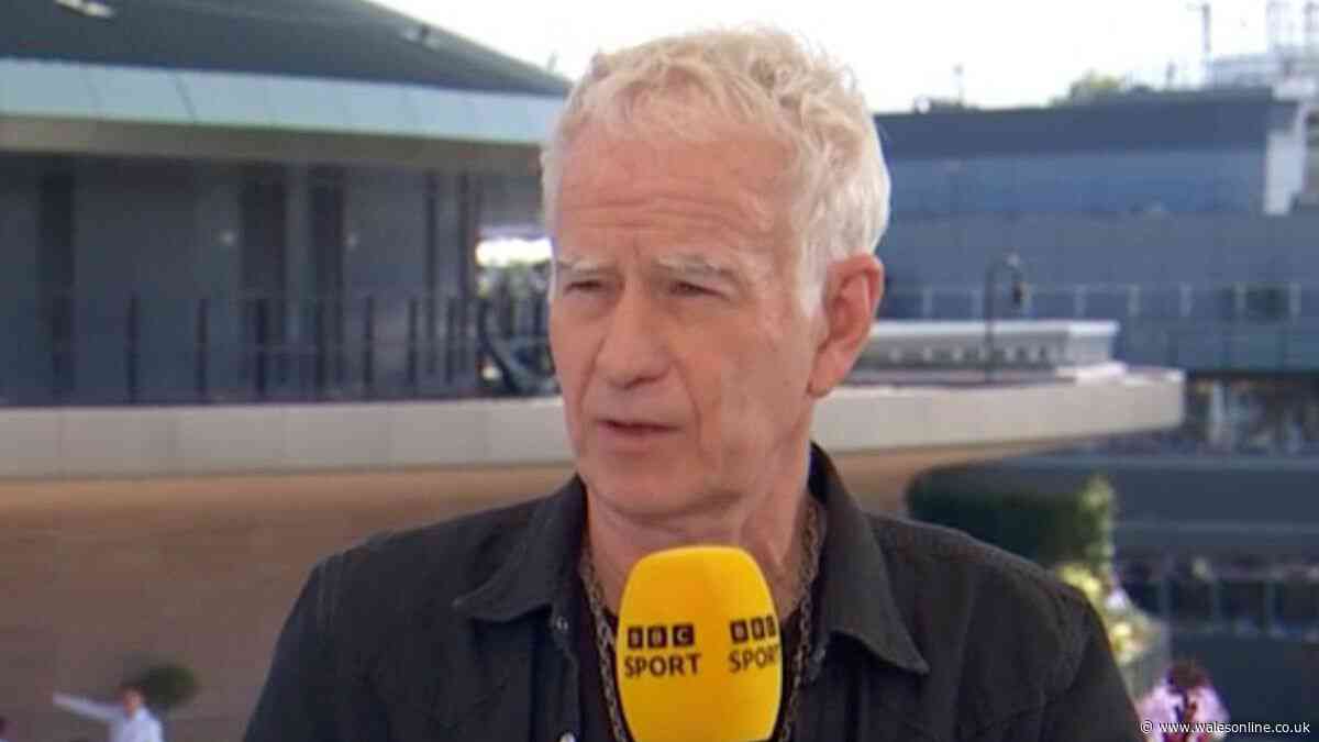 John McEnroe wears all-black on BBC's Wimbledon coverage as pundit admits he's 'mourning'