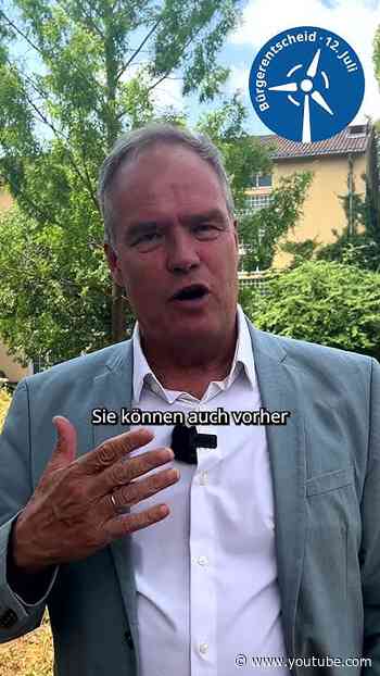 Wahlaufruf von Oberbürgermeister Eckart Würzner zum Bürgerentscheid Windenergie am Lammerskopf