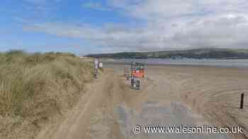 Cordon set up after explosives found on beach