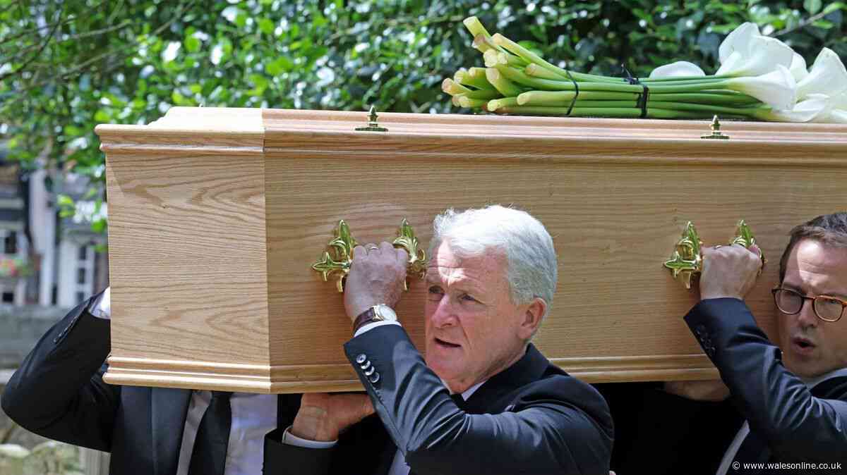 Mark Hughes carries son's coffin and says final goodbye with heartbreaking words