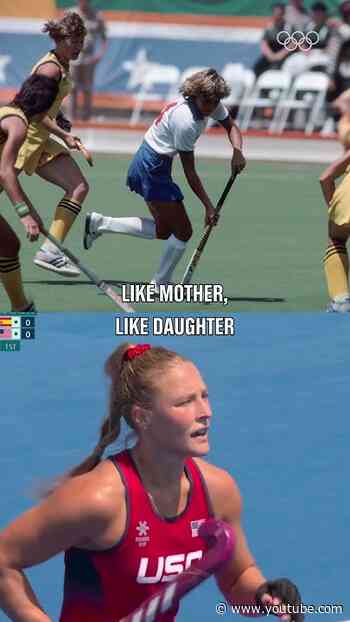✨🏑Team USA's Ashley Hoffman at #Paris2024 and her mum Brenda at #LosAngeles1984! #Olympics #Hockey