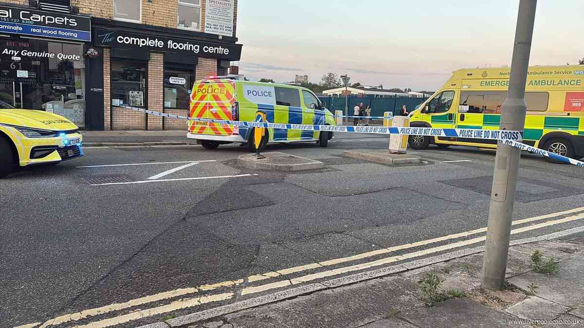 Police cordon off road after car crash at Toxteth junction