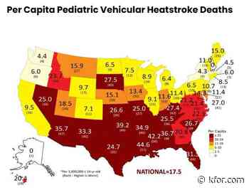 Oklahoma ranked 3rd worst nationally in child deaths from hot cars