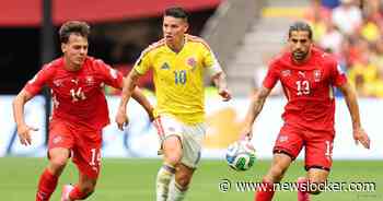 Zwitserland en Colombia komen nog niet tot scoren, geel voor Xhaka en Zakaria