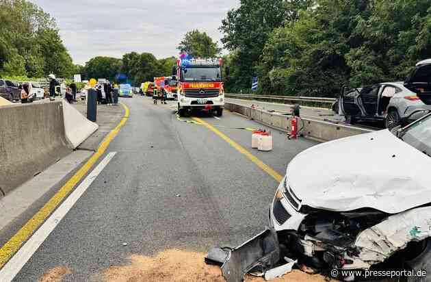 FW-MH: Verkehrsunfall auf der BAB 40 - mehrere verletzte Personen