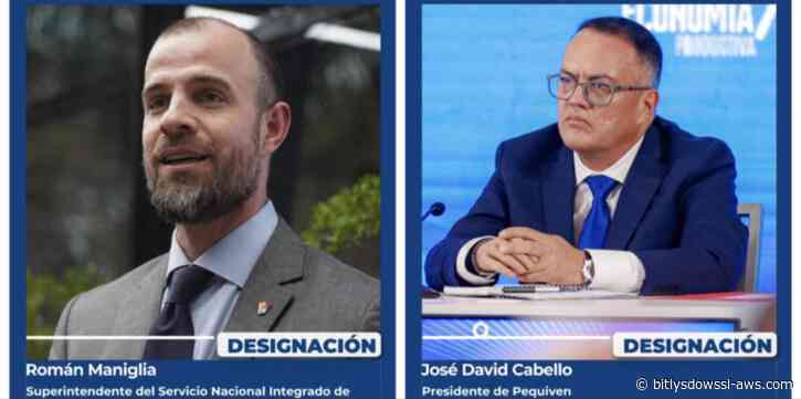 Designan a Román Maniglia superintendente del Seniat y a José David Cabello presidente de Pequiven