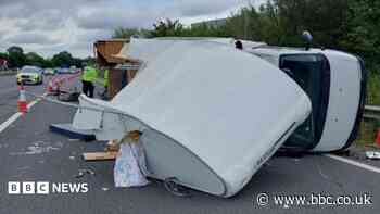 Twenty drivers fined after hard shoulder crash incident