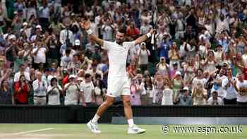 Djokovic outlasts FAA in 5-hour Wimbledon epic