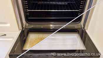 Baked-on oven glass stains will wipe off in 10 minutes with 1 natural item – no scrubbing