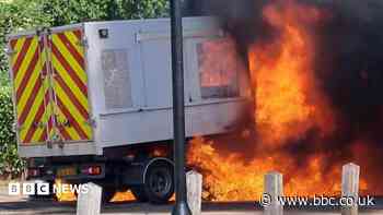 Used vape may have caused waste vehicle fire