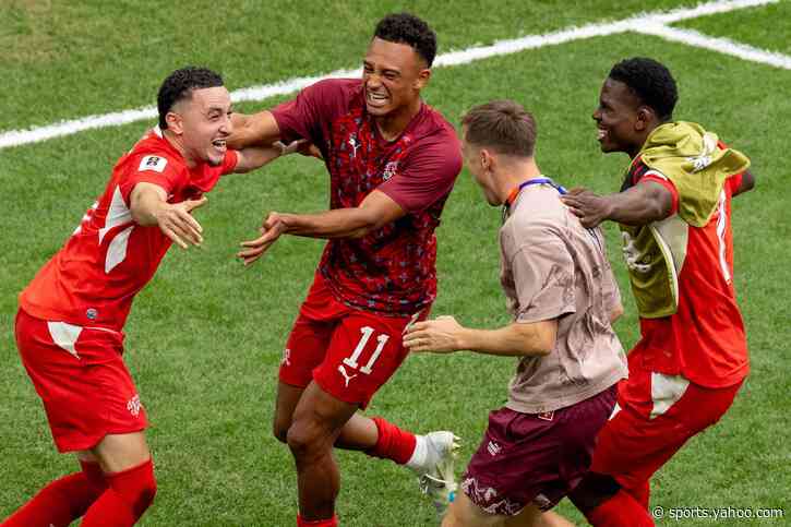 Switzerland edge Colombia in dramatic penalty shoot-out to set up World Cup quarter-final with Argentina
