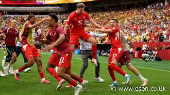 Swiss beat Colombia in shootout, Argentina next