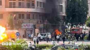 Bomb explosions injure 18 in Damascus during Macron's visit