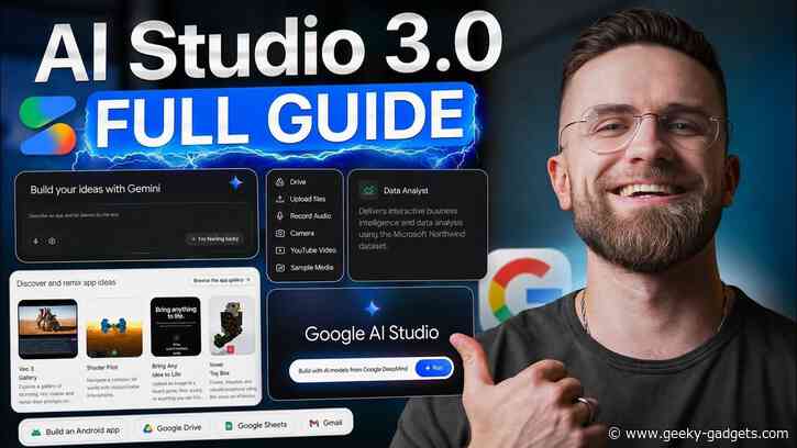 Google AI Studio 3.0 Builds Full-Stack Apps for Free