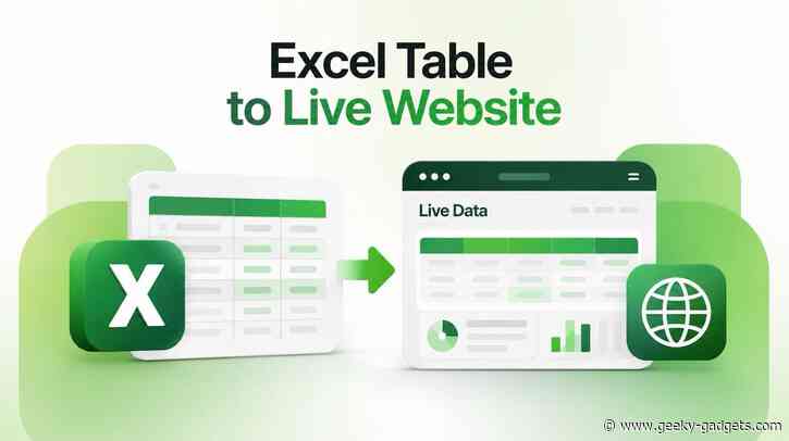 How to Easily Turn Excel Tables Into Live Web Apps and Dashboards Quickly