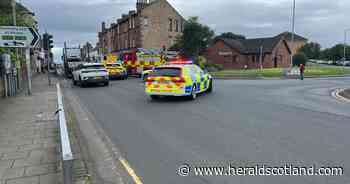 'Hefty' emergency response as police close road after crash in Scots town