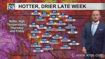 Storm chances continue as temperatures heat up
