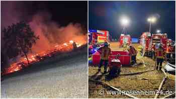 Feuer-Inferno auf Bauernhof in Bayern: Heusilo steht lichterloh in Flammen