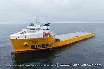 CY Shipping and BigLift Shipping Christen First BC-Class Heavy Transport Vessel