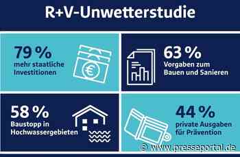 R+V-Unwetterstudie: Risikobewusstsein bleibt hoch - Prävention verliert an Bedeutung