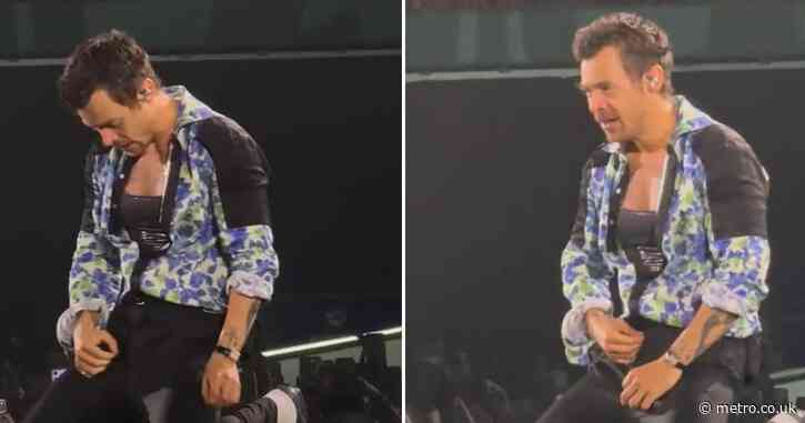 Harry Styles suffers wardrobe malfunction giving fans ‘free view of package’