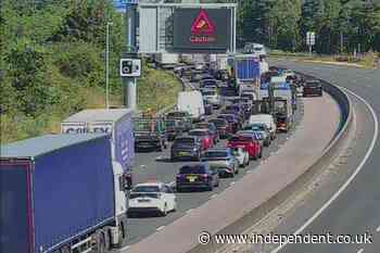 Van driver arrested after highways worker killed in M23 crash near Gatwick Airport