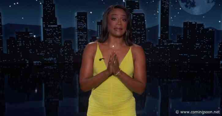 Tiffany Haddish Gets Loud Groans Over Megan Thee Stallion Joke on Jimmy Kimmel Live!