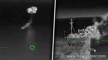 Oekraïens leger deelt beelden: ‘Russische schepen aangevallen met drones’