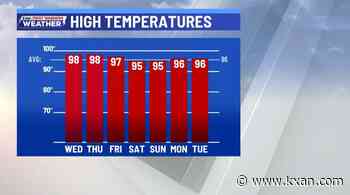 The heat continues, but rain possible this weekend