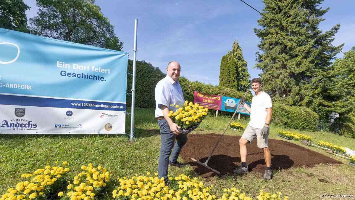 1250 Studentenblumen für 1250-Jahr-Feier in Erling gepflanzt