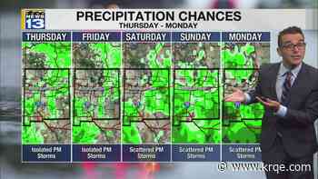 Monsoon rain before drier and warmer weather