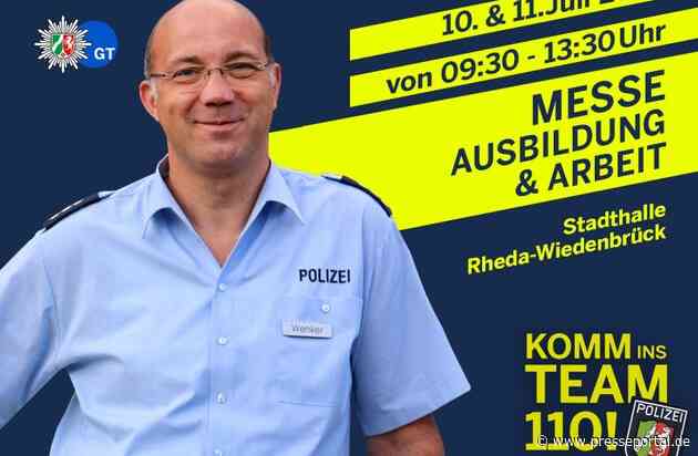 POL-GT: Die Einstellungsberatung der Kreispolizeibehörde Gütersloh berät zum Polizeiberuf auf der Messe Ausbildung und Arbeit in der Stadthalle Rheda-Wiedenbrück